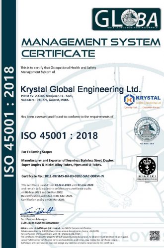 ISO-45001-2018 Certificate